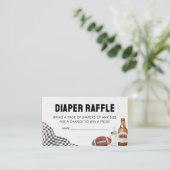 Football Baby Shower Diaper Raffle Begleitkarte (Stehend Vorderseite)