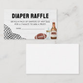 Football Baby Shower Diaper Raffle Begleitkarte (Vorne/Hinten)