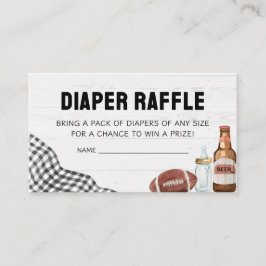 Football Baby Shower Diaper Raffle Begleitkarte