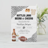 Football Baby Shower Einladung (Stehend Vorderseite)