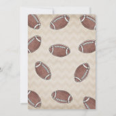 Football Baby Shower Einladung Sport Baby Dusche (Rückseite)