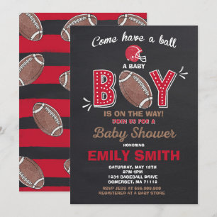 Football Baby Shower Einladung Sport Baby Dusche