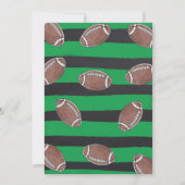 Football Baby Shower Einladung Sport Baby Dusche (Rückseite)