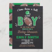 Football Baby Shower Einladung Sport Baby Dusche (Vorne/Hinten)