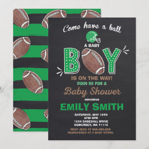 Football Baby Shower Einladung Sport Baby Dusche