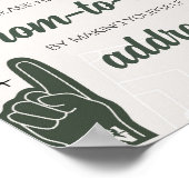Football Baby Shower Envelope Station Poster (Ecke)
