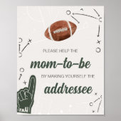 Football Baby Shower Envelope Station Poster (Vorne)