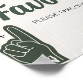 Football Baby Shower Favoriten Poster (Ecke)