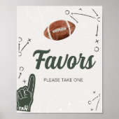 Football Baby Shower Favoriten Poster (Vorne)