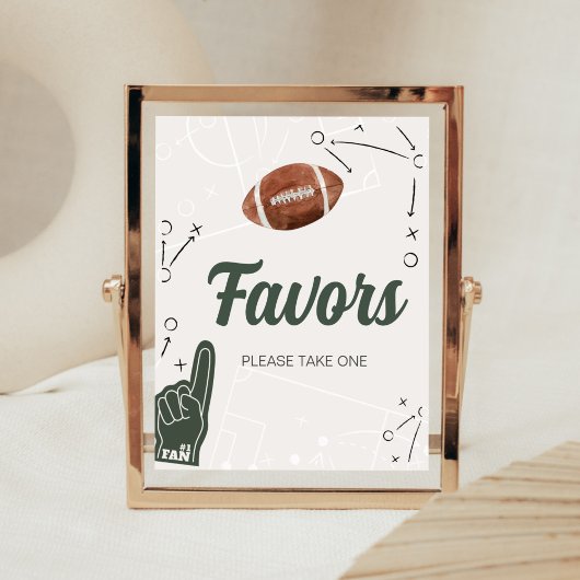 Football Baby Shower Favoriten Poster