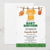 Football baby shower invitation einladung (Vorne/Hinten)