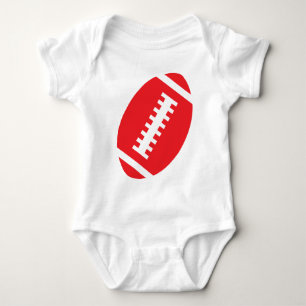 FOOTBALL BABY White   Front Red Football Strampler