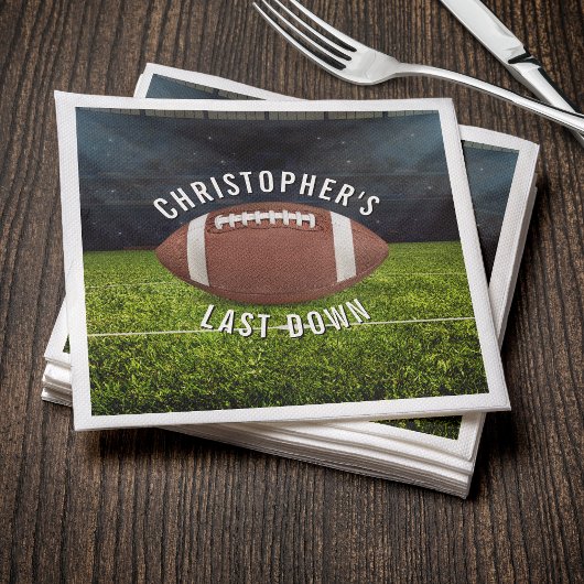 Football Bachelor Party Last Down Serviette