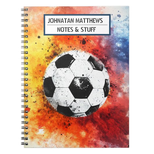 Football Back to School Spiral Foto Notebook Notizblock (Vorderseite)