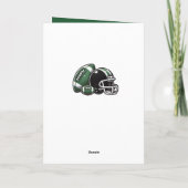 Football Ball Helm Cartoon Coach Dankeskarte (Rückseite)