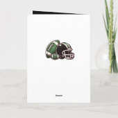 Football Ball Helm Cartoon Coach Foto Dankeskarte (Rückseite)