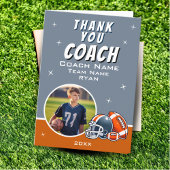 Football Ball Helmet Cartoon Coach Foto Vielen Dan Dankeskarte