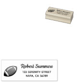 Football Ball Return Address Gummistempel (Stempel)
