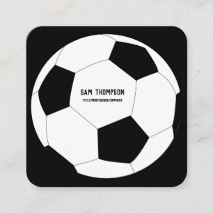 Football Ball Trainer Social Media Icons Quadratische Visitenkarte