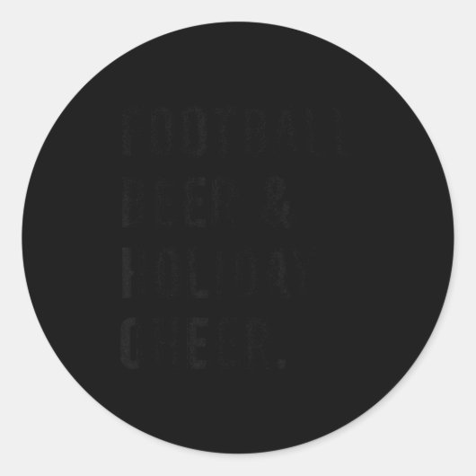 Football Beer And Holiday Cheer Thanksgiving Chris Runder Aufkleber (Vorderseite)