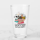 Football Beer Pizza SOCCER PARTY Glas (Rückseite)