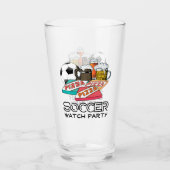 Football Beer Pizza SOCCER PARTY Glas (Vorderseite)