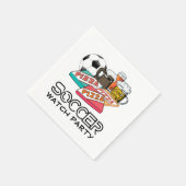 Football Beer Pizza SOCCER PARTY Serviette (Ecke)