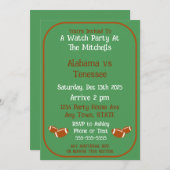 Football Big Game Watch Party  Einladung (Vorne/Hinten)