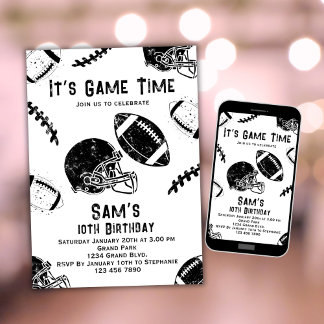 Football Birthday Einladung Football Party