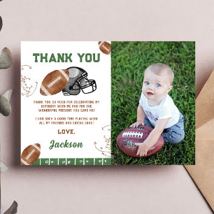 Football Birthday Foto Dankeskarte