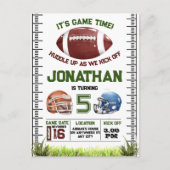 Football Birthday Junge Postkarte (Vorderseite)