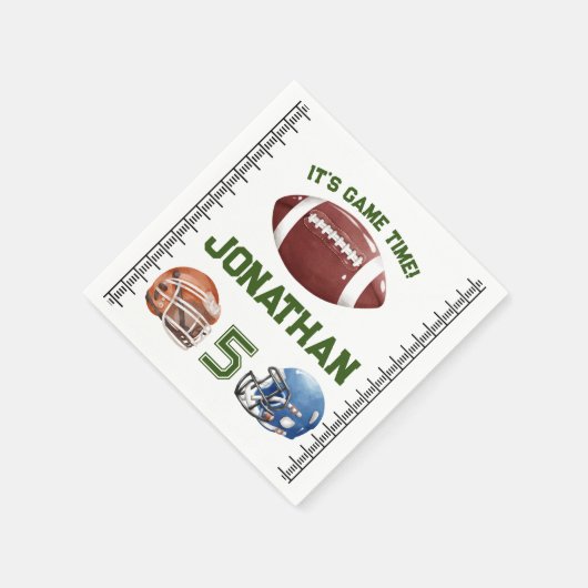 Football Birthday Junge Serviette (Ecke)