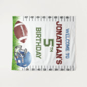 Football Birthday Junge Wandteppich (Vorderseite (Horizontal))