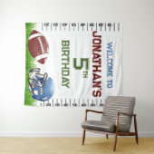 Football Birthday Junge Wandteppich (Beispiel (Horizontal))