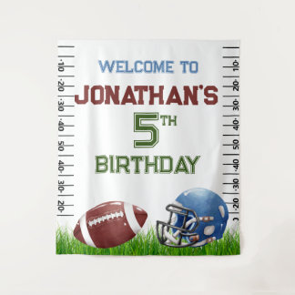 Football Birthday Junge Wandteppich