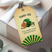 Football Birthday Party Danke für Ihre Unterstützu Geschenkanhänger