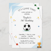 Football Birthday party Invitation template digite Einladung (Vorne/Hinten)