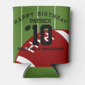 Football Birthday Party Personalisiert Banner Dosenkühler (Vorderseite)