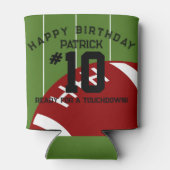Football Birthday Party Personalisiert Banner Dosenkühler (Rückseite)