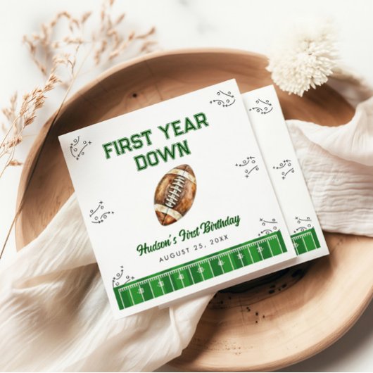 Football Birthday Party Welcome Sign Serviette