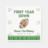 Football Birthday Party Welcome Sign Serviette (Vorderseite)