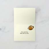 Football Black and Brown Birthday Karte (Innenseite)