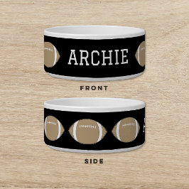 Football Black Gold Hund Katze Pet Napf