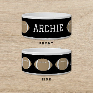 Football Black Gold Hund Katze Pet Napf