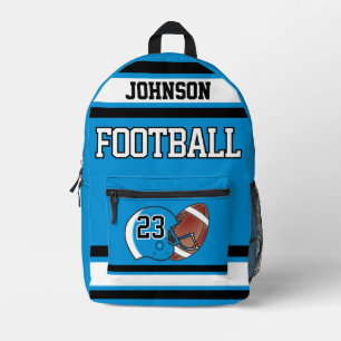 Football Blue - bearbeitbar Bedruckter Rucksack