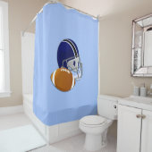 Football Blue Duschvorhang (Beispiel)