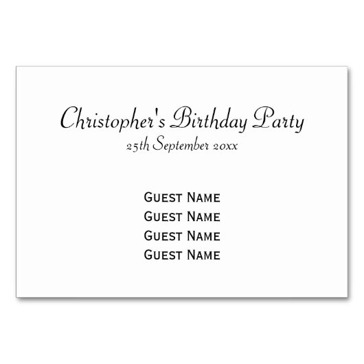 Football Boost Design Tischnummer (Rückseite)