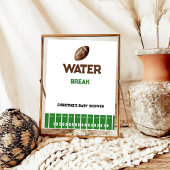 Football Boy Baby Dusche Wasser Break Schild