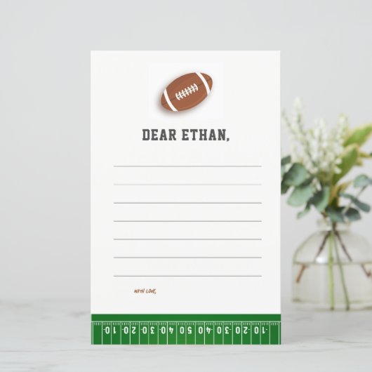 Football Boy Birthday Time Capsule Cards (Stehend Vorderseite)