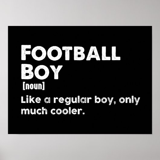 Football Boy Funny Definition Football Lover Poster (Vorne)